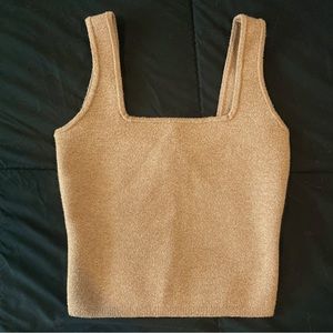 Abercrombie & Fitch Luxe Loft Squareneck Tank Light Brown XS NWOT